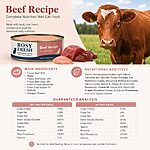 Rosy Fresh Beef Recipe Wet Cat Food 100g x 6 Cans – Complete Nutrition for Cats - Image 2